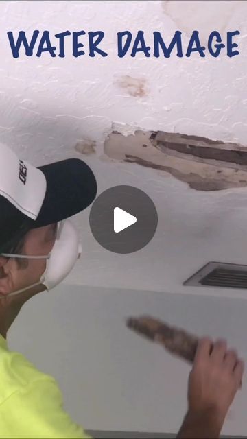 Paul Peck on Instagram: "How I Repaired A Water Damaged ceiling In One Day! #waterdamage #drywall #roofleak #drywallrepair #howto #ceilingrepair #diydrywall #diy #homerepair #homeimprovement #paulpeck #paulpeckdrywall #drywalltube" Ceiling Repair Ideas, Ceiling Drywall Repair, Repair Ceiling Water Damage, Drywall Ceiling Ideas, Wall Cracks Repair, Drywall Repair Ceiling, Sheetrock Ceiling, Fixing Drywall, Water Damaged Ceiling