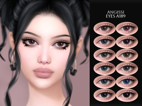 The Sims Resource - EYES A189 Sims Cc Eyes Color, Ts4 Eye Color Cc, The Sims Resource Eyelashes, Ts4 Eye Color, Sims 4 Cc Eyes Sims Resource, Ts4 Skin, Cc Eyes, Cc Makeup, Sims 4 Cc Eyes