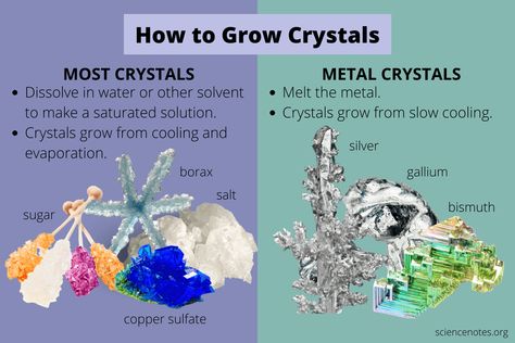 How to Grow Crystals - Science Notes and Projects Diy Crystal Growing, How To Grow Crystals, Diy Crystal Crafts, Grow Crystals, Winter Stem Activities, Winter Stem, Grow Your Own Crystals, Borax Crystals, Growing Crystals