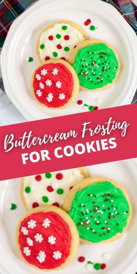 Sugar Cookie Icing Buttercream, Easy Christmas Cookie Frosting, Butter Cream Icing For Cookies, Fluffy Sugar Cookie Frosting, Decorating Frosting For Cookies, Dip Icing For Sugar Cookies, How To Ice Cookies Like A Pro, Butter Cream Frosting For Sugar Cookies, Frosting For Cut Out Cookies