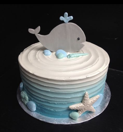 Whale Birthday Cake, Whale Cakes, Whale Birthday, Ocean Cakes, Ocean Theme Party, Happy Wallpaper, Cute Baby Shower Ideas, Baby Planning, Themed Birthday Cakes