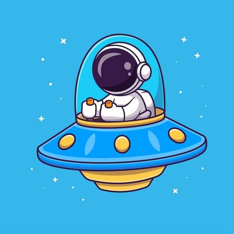 Catalyststuff | Freepik Spaceship Cartoon, Spaceship Illustration, Illustration Science, Cute Astronaut, Vector Icons Illustration, Technology Icon, Science Technology, Icon Illustration, Vector Icons