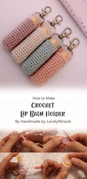 4 Lip Balm Holder Free Crochet Ideas - Carolinamontoni.com Crochet Lip Balm Holder, Selling Crochet Items, Crochet Yarn Holder, Crochet Projects To Sell, Crochet Craft Fair, Bookmark Crochet, Quick Crochet Projects, Fast Crochet, Popular Crochet