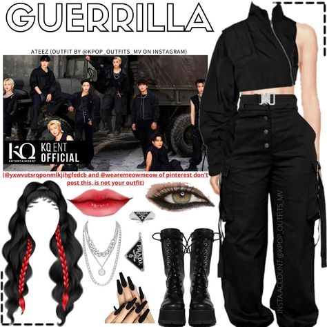 Ateez Concert Outfit, London Outfit Ideas, Kpop Costume, Concert Outfit Plus Size, Channel Outfits, Techno Outfit, Ateez Concert, Kpop Concert Outfit, Concert Outfit Ideas