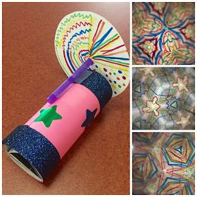 Diy Kaleidoscope, Art Reflection, Collage Creator, Stem Programs, Mirror Paper, Kaleidoscopes, Program Ideas, Craft Kits For Kids, Stem Activities