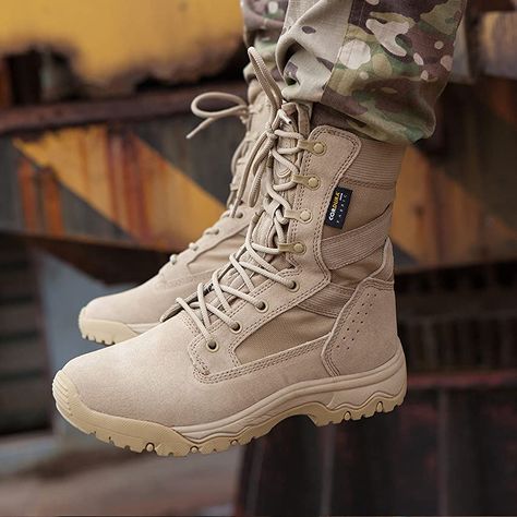 Amazon.com: Belleville New Made in US 790 G GI Desert Tan Military Army Combat Waterproof Goretex Temperate Flight Boots (4 Regular): Shoes Army Boots Aesthetic, Army Boots Women, Army Fashion Man, Army Style Outfit, Tactical Boots Outfit, Army Boots Outfit, Military Boots Outfit, Goretex Shoes, Leather Shoes Men Formal