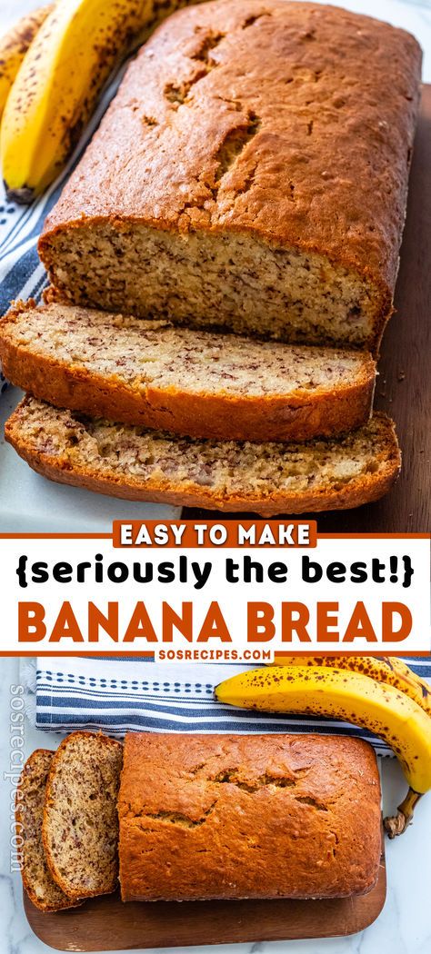 I have to confess I let my bananas get over-ripe just to make banana bread every week. My family loves homemade banana bread recipe so much, it’s a staple at our home. We like it so much, I  make extra loaves and send them to friends, family and even the teachers at school. Banana Bread Recipe Easy 2 Bananas, So Easy Its Bananas Banana Bread, Extra Banana Banana Bread, Best Banana Loaf Recipe, Easy Recipes With Ripe Bananas, How To Make Easy Banana Bread, How To Make Homemade Banana Bread, Banana Bread Easy Recipe, Best Homemade Banana Bread