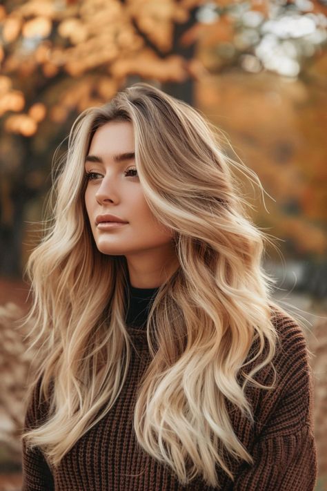 21 Fall Hair Color Ideas For Blondes Balayage, Warm Autumn Blonde Hair, Fall Blonde Balayage, Wheat Blonde, Fall Blonde Hair Color, Warm Blonde Hair, Blonde Ends, Fall Blonde Hair, Honey Blonde Hair Color