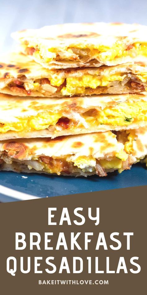 These freezer-friendly breakfast quesadillas are hearty and satisfying! Saturday Breakfast Ideas, Quesadilla Breakfast, Breakfast Quesadilla Recipes, Breakfast Quesadillas, Saturday Breakfast, Easy Breakfast Options, Breakfast Quesadilla, Weekday Breakfast, Quesadilla Recipe