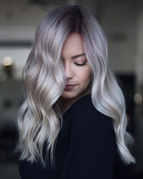 Get inspired by our collection of over 30+ gorgeous shades and cuts for lavender balayage on blonde hair, perfect for any hair length and hair style. Discover how lavender balayage can transform your blonde hair into a mesmerizing look with hints of silver, ash, and platinum. Perfect for short to long hair. Save this pin for endless inspiration and visit the article for more ideas! Balayage On Blonde Hair, Dynamic Hairstyles, Lavender Balayage, Short To Long Hair, Caramel Blonde Hair, Two Tone Hair, Silver Ash, Colored Hair Tips, Perfect Hair Color