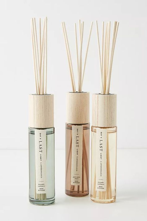 Oil Diffusers, Reed Diffusers & Room Sprays | Anthropologie Diffuser Candles, Reed Diffuser Packaging, Bottles Design, Reed Diffuser Bottle, Room Diffuser, Diffuser Bottle, Home Spray, Candle Packaging, Reed Diffusers