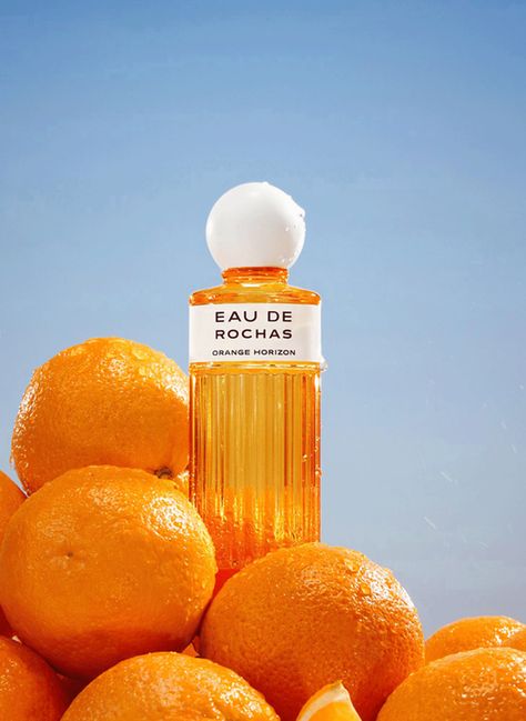 Rochas - Eau de toilette - Eau de Rochas Orange Horizon - Unisexe  Taille - 100 Citrus Product Photography, Body Oil Packaging, Packshot Product, Orange Perfume, Fragrance Editorial, Graphic Design Cv, Fragrance Ad, Fragrance Photography, Honey Design