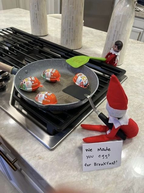 45+ Clever, Easy & Fun Elf on The Shelf Ideas (The Lazy Mom's Guide) — ASHLINA KAPOSTA Elf On The Shelf Ideas New, Elf On A Shelf Ideas For Kids, Crazy Elf Ideas, Elf On The Shelf Ideas For Kids, Elf In The Shelf Idea, Double Elf On The Shelf Ideas, Elf Breakfast Ideas, Elf On The Shelf Funny, Christmas Elf On The Shelf