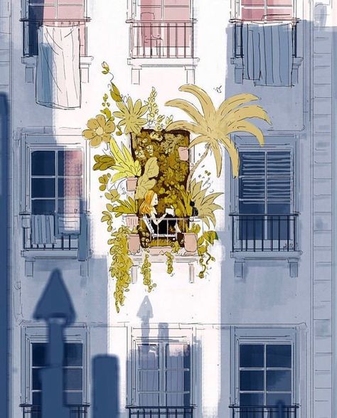 @pascalcampionart Pascal Campion, New Yorker Covers, Art Et Illustration, The New Yorker, 그림 그리기, The Window, New Yorker, Aesthetic Art, Art Inspo