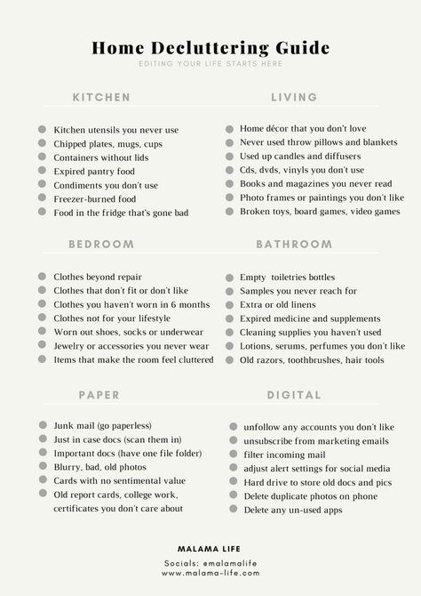 Household Cleaning Tips, Organisation, Decluttering Checklist, Home Decluttering, Mental Space, Deep Cleaning Checklist, Declutter Checklist, Declutter Home, Get My Life Together