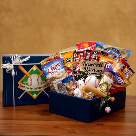 Fritos Bean Dip, Baseball Gift Basket, Baseball Banquet, Basket Raffle, Mustard Pretzels, Sports Snacks, Fritos Corn Chips, Famous Amos, White Cheddar Popcorn