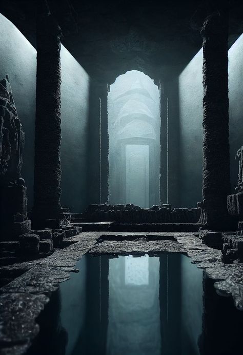 Underground Temple, Mystery School, Location Inspiration, Temple Art, Fantasy Castle, Fantasy Places, Beautiful Dark Art, Ancient Temples, Cool Wallpapers Art