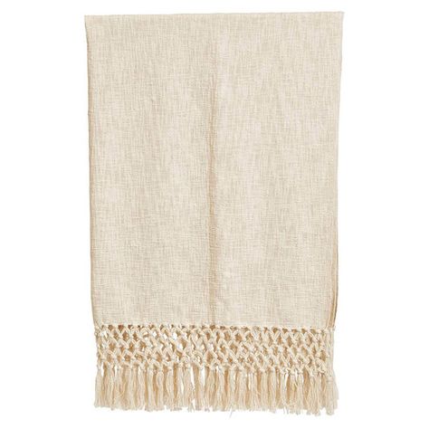 Abingdon Throw - Shades of Light Neutral Throw Blanket, Neutral Blankets, Mcgee And Co, Neutral Throw, Fringe Throw, Crochet Fringe, Sofa Styling, Cotton Throw, Cotton Throws