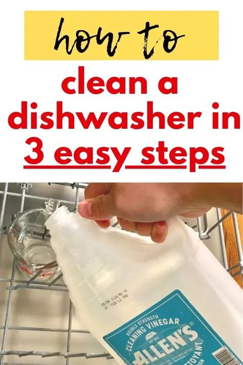 Clean A Dishwasher, Clean Your Dishwasher, Dishwasher Cleaning, Cleaning Your Dishwasher, Home Safety Tips, Clean Reads, Dishwasher Cleaner, Homemade Cleaning Supplies, Washer Cleaner