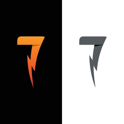 Number 7 lightning bolt logo or symbol template design Lightning Symbol, Lightning Bolt Logo, The Number 7, Bolt Logo, Number 7, Youtube Banners, Logo Banners, Heart With Arrow, Marketing Design