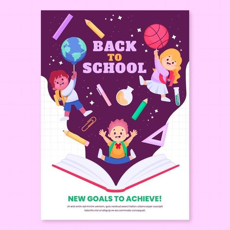 School Event Poster, School Brochure, Poster School, Education Poster Design, School Poster, School Event, Back To School Sales, Flyer Poster, Diary Ideas