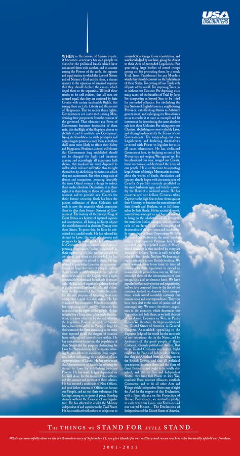 Print advertisement created by Levenson and Hill, United States for USA Discounters, within the category: Retail Services. World Trade Center Nyc, I Love America, Les Twins, We Will Never Forget, Home Of The Brave, Trade Centre, Twin Towers, Trade Center, Foto Art