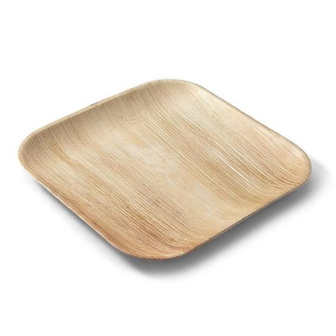 Areca Nut Leaf Square Plate - 8 Inch / 5pc Areca Nut, Coconut Bowls, Large Serving Trays, Coconut Bowl, Leaf Bowls, Square Plate, Mini Bowls, Disposable Plates, Ceramic Dinnerware