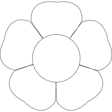 Printable Flower Template 4 Petal Flower, Flower Templates Printable Free, Flower Petal Template, Flower Templates Printable, Paper Flower Kit, Printable Flower, Making Flowers, Flower Stencil, Petal Flower