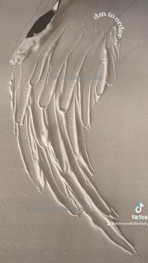 Angel Wings Painting, Texture Painting Techniques, Angel Wings Art, Diy Abstract Canvas Art, Plaster Wall Art, Abstract Art Diy, Texture Painting On Canvas, Diy Canvas Wall Art, Wings Art