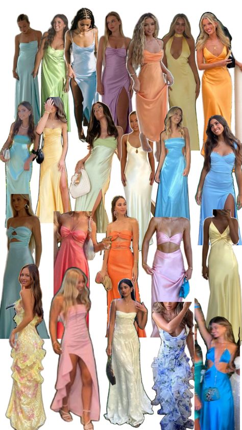 Dress As Your Type Theme Party, Leavers Dinner Dresses, Simplistic Prom Dress, Dinner Dance Dress, Wedding Outfit Inspo Guest, Aesthetic Bridesmaid Dresses, Dinner Dance Dresses, Engagement Party Guest Outfit, Prom Dress Outfits