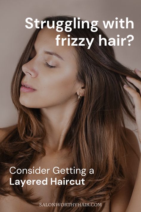 Layered haircuts can hide frizz, reduce tangles, add movement and bounce, and enhance curl patterns by reducing bulk and volume. Adding layers also create better air circulation throughout the hair. #LayeredHair #FrizzFreeLocks #HairCareTips #BeautyRoutine #StylishHairstyles Frizzy Layered Hair, Frizzy Hair Layers, Haircuts For Frizzy Hair, Curl Pattern, Frizzy Hair, Frizz Free, Air Circulation, Layered Cuts, Stylish Hair