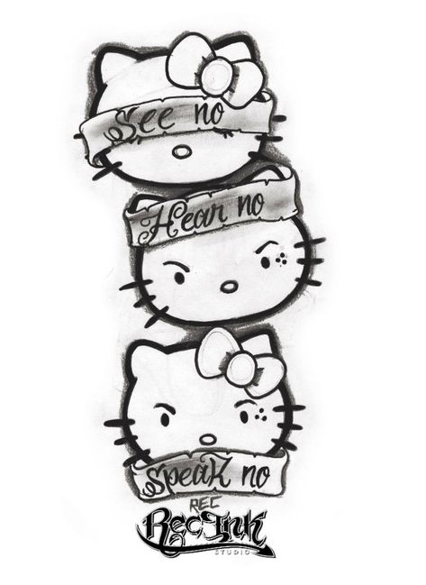 Kitty Chola, Coloring Patterns, Hello Kitty Tattoos, Brown Pride, Chicano Drawings, Hello Kitty Images, Kitty Images, Hello Kitty Coloring, Kitty Drawing