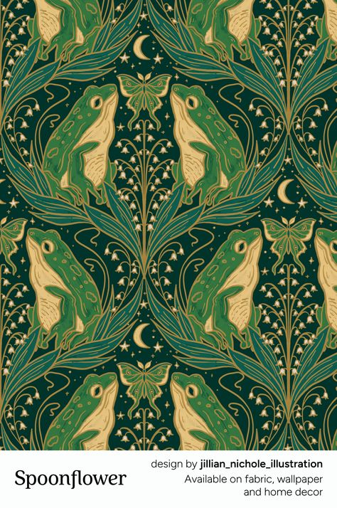 Perfect for making any room feel like a work of art, this nouveau nature wallpaper design will transform your space. Botanical beauty meets Art Nouveau elegance with this elegant pattern design available on 30 different fabrics and six wallpapers. Art Nouveau Nature, Elegant Pattern Design, Art Nouveau Aesthetic, Art Nouveau Motif, Art Nouveau Floral Pattern, Art Nouveau Modern, Art Nouveau Wallpaper, Russian Folklore, Moody Design