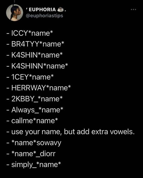 Insta Category Ideas, Spam Names For Instagram Ideas Hood, Y2k Names For Instagram, Telegram Username Ideas, Everskies Username Ideas, Mcbling Usernames, Y2k Name Ideas, Hood Instagram Usernames, Discord Username Ideas Y2k