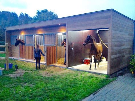 "Simple Barn" ~ 3 Stalls & Washroom Horse Stables Design, Small Horse Barns, Horse Farm Ideas, Horse Barn Ideas Stables, Barn Stalls, Small Barns, Horse Barn Designs, Horse Shelter, Dream Horse Barns