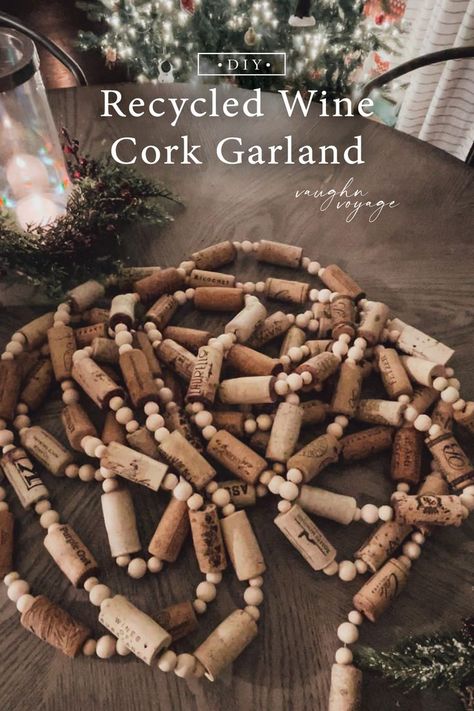 Cork Garland, Cork Crafts Christmas, Wine Cork Diy Crafts, Wine Cork Projects, Cork Crafts Diy, Wine Cork Diy, Wine Cork Art, Cork Ornaments, Cork Projects