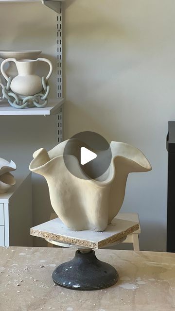 Diy Vase Pottery, Organic Ceramics, Pottery Form, Pottery Videos, Hand Built Pottery, Organic Forms, Pottery Ceramics, January 12, Stoneware Pottery