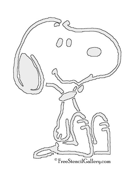 Peanuts - Snoopy Stencil | Free Stencil Gallery Snoopy Stencil Pumpkin, Snoopy Pumpkin Carving Stencil, Snoopy Pumpkin Stencil, Snoopy Stencil, Stencil Patterns Printable Design, Snoopy Pumpkin Carving, Jack O Lantern Patterns, Cartoon Stencil, Pumpkin Snoopy