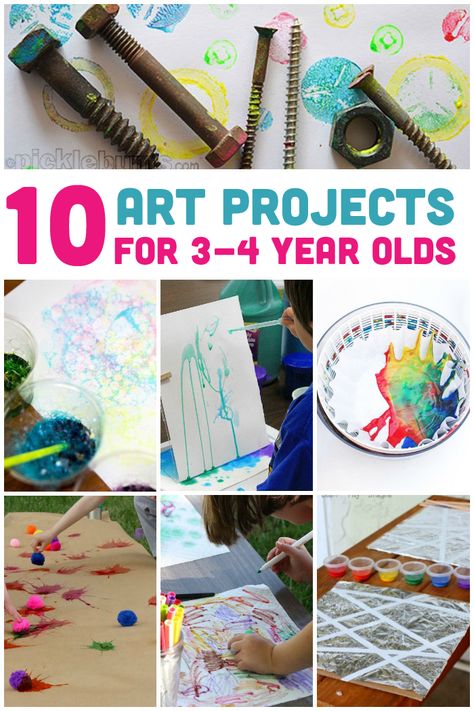 If you have preschool aged kids that loves art projects, you are going to love this list! Creative Art Activities, Preschool Art Projects, Art Projects For Kids, Kids At Home, Preschool Art Activities, Cool Art Projects, Art Ancien, Reggio Emilia, Preschool Art