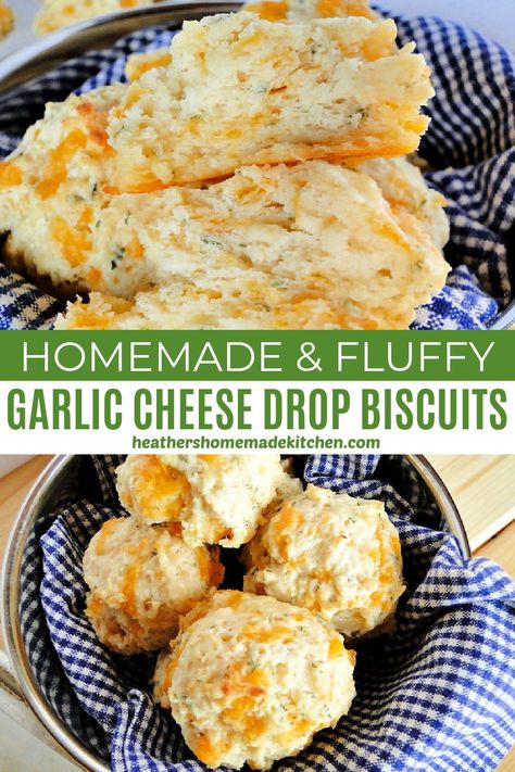 Quick And Easy Cheese Biscuits, Garlic Cheese Drop Biscuits, Cheddar Cheese Drop Biscuits, Homemade Cheese Biscuits, Easy Homemade Cheddar Biscuits, Buttery Drop Biscuits, Easy Cheesy Garlic Biscuits, Baking Powder Cheese Biscuits Recipe, Best Drop Biscuits