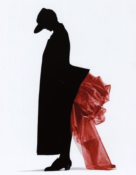 Art Director Marc Ascoli, Photographer Nick Knight and Graphic Designer Peter Saville. Yohji Yamamoto Campaign, Yoji Yamamoto, Peter Saville, Nick Knight, Iconic Album Covers, Black Silhouette, Yohji Yamamoto, Japanese Fashion, Dance Costumes