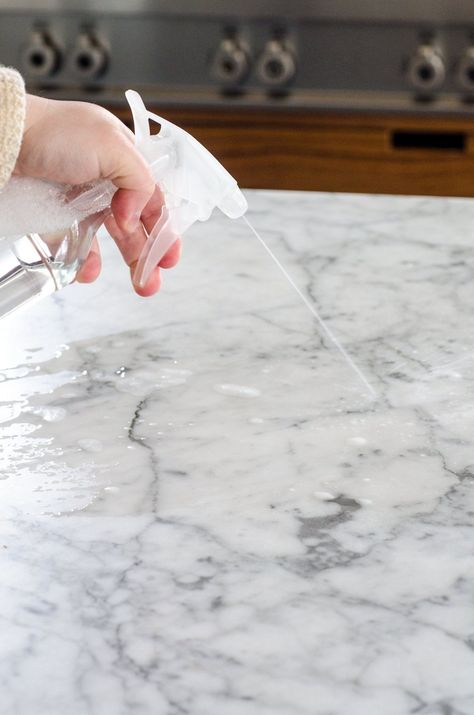 Clean Marble Countertops, Cleaning Marble Countertops, Cleaning Marble Floors, Marble Countertops Bathroom, Cultured Marble Countertops, Cleaning Marble, Countertops Ideas, Remove Water Stains, Marble Countertops Kitchen