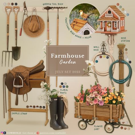 Cottage Living Mods Sims 4, Sims 4 Farmhouse Clutter Cc, Sims 4 Farmhouse Decor Cc, Sims Cottage Living Cc, Sims 4 Cc Rags To Riches Furniture, Sims Cc Farmhouse, Gardening Sims 4 Cc, Sims 4 Cc Horse Decor, Sims 4 Cc Saddle