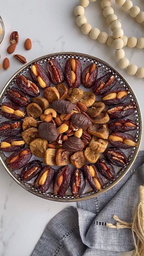 Stuffed Dates! in 2022 | Buffet food, Sweet treats, Food Dates Ramadan, Date Recipes Desserts, Ramadan Recipes Iftar, Ramadan Sweets, Ramadan Desserts, Healthy Foods To Make, Stuffed Dates, Iftar Recipes, Party Food Buffet