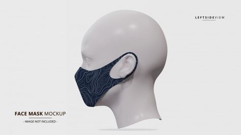 Side Profile Mask, Mask Side Profile, Mask Side View, Blue Mask, Medical Masks, Vector Template, Side Profile, Fashion Face Mask, Reference Photos