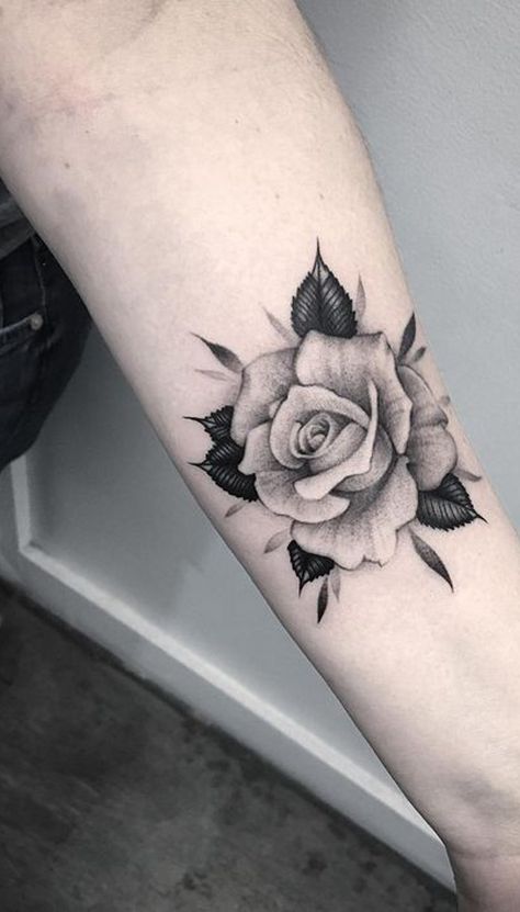 Vintage Rose Forearm Tattoo Ideas for Women - Realistic Black and White Floral Flower Arm Tat - www.MyBodiArt.com #tattoos White Rose Tattoo, Black And White Rose Tattoo, White Flower Tattoos, Realistic Flower Tattoo, Vintage Flower Tattoo, Rose Tattoo Meaning, Rose Tattoo Forearm, Rose Tattoo On Arm, White Rose Tattoos