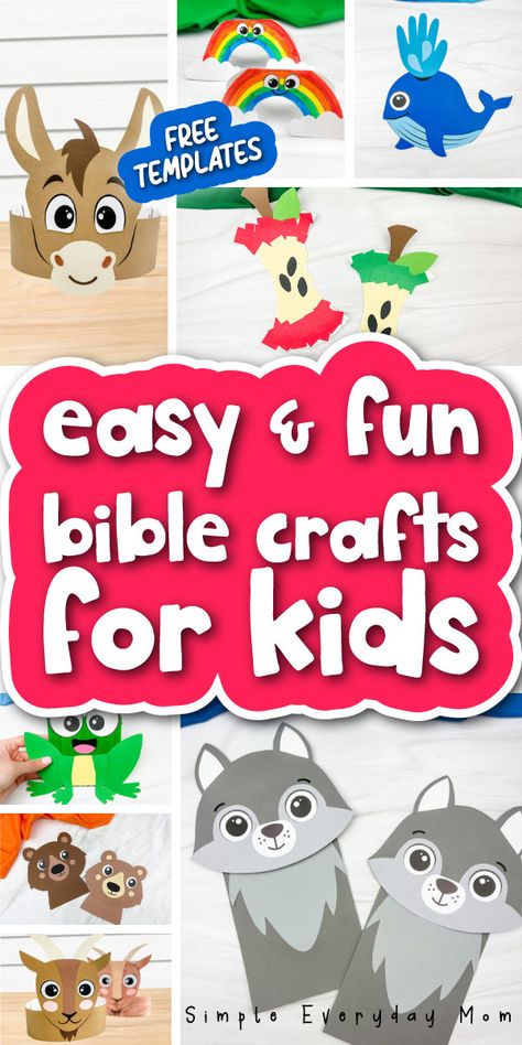 Easy Bible Crafts for Kids W/ Free PDF Templates God Has Plans For Me Craft, Good Samaritan Craft Free Printable, Bible Lesson Crafts For Kids, Obey God Craft Preschool, Easy Bible Crafts For Kids, Preschool Bible Crafts Easy, Bible Crafts For Toddlers, Sunday School Crafts For Preschoolers, Christian Crafts For Kids Easy