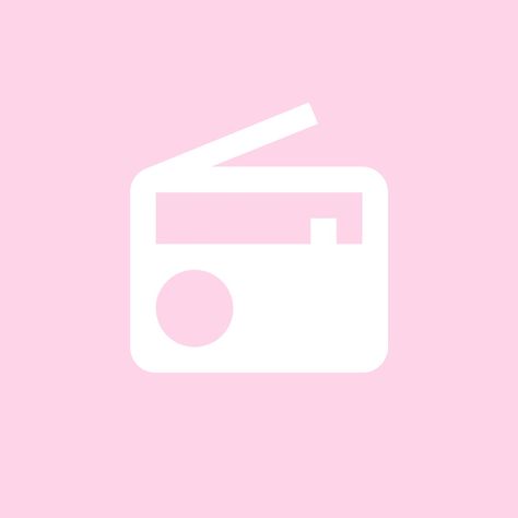 Pink Radio, Icons Phone, Radio Icon, Kawaii App, Tv Icon, Phone Icons, Google Tv, Ios App Icon Design, Tv App