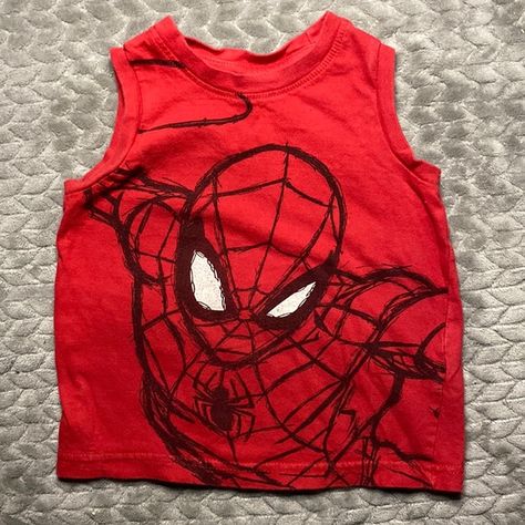 Marvel Spider-Man | Boys Tank Top | Size 2T Man Tank Top, Boys Tank Tops, Diy Vetement, Diy Clothes Design, Zach Bryan, Painted Clothes, Homecoming Proposal Ideas, Sneakers For Men, Swaggy Outfits