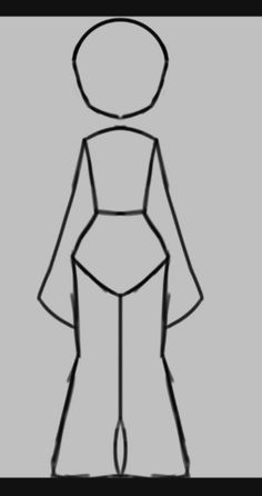 Human Oc Base, Person Template, Drawing Anime Bodies, Funny Stick Figures, Human Sketch, Oc Maker, Simple Anime, Body Base Drawing, Human Drawing